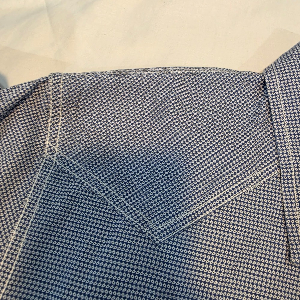 American Eagle Button Down Men Medium Blue Excellent Western Pearl Snap Shirt - Picture 9 of 10